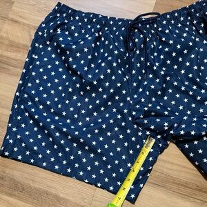 Navy Star Print Shorts